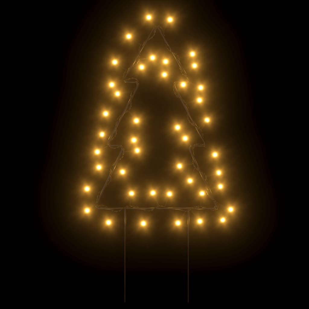 vidaXL Christmas Light Decorations with Spikes 3 pcs Tree 50 LEDs 30 cm