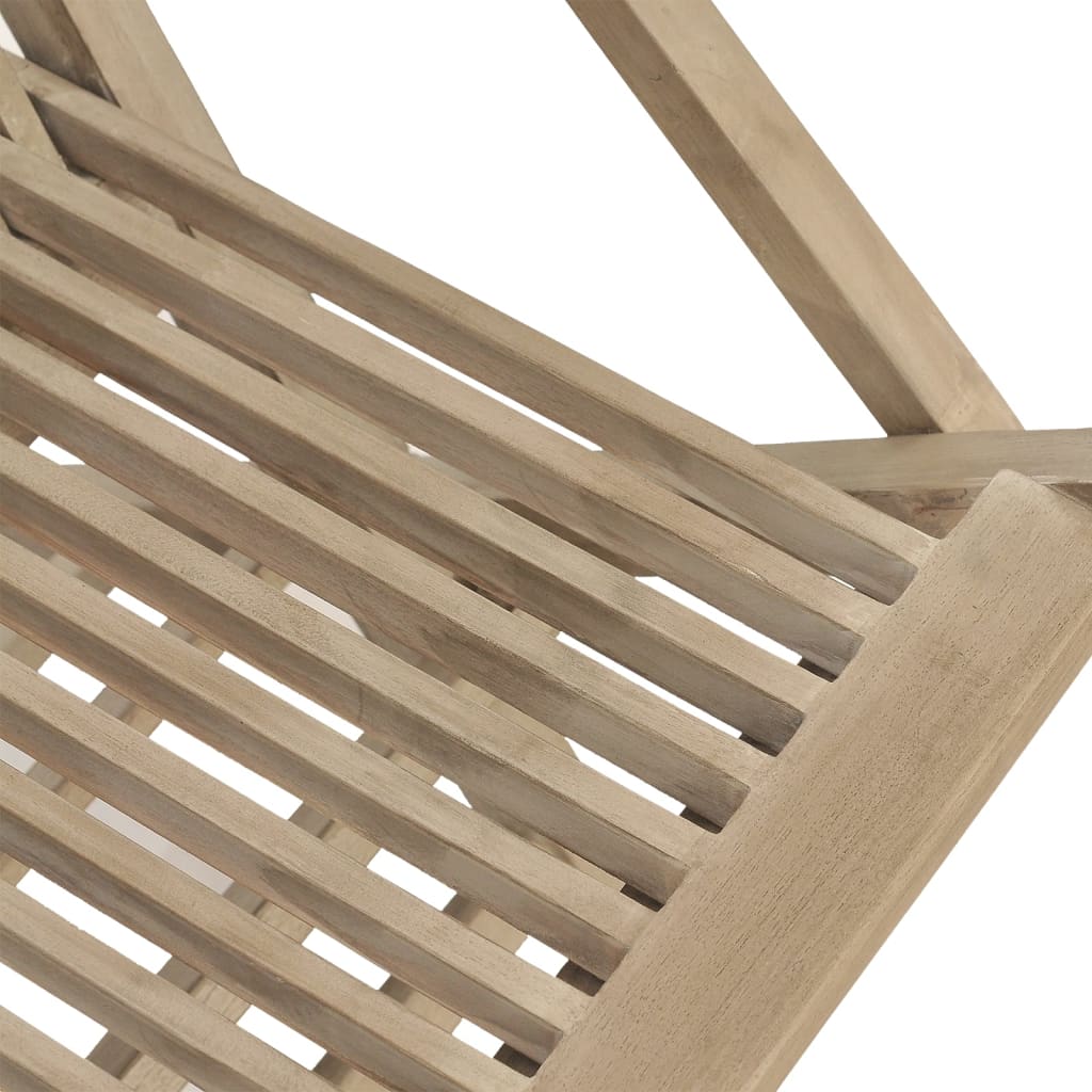 vidaXL Folding Garden Chairs 6 pcs Grey 56x61x89 cm Solid Wood Teak