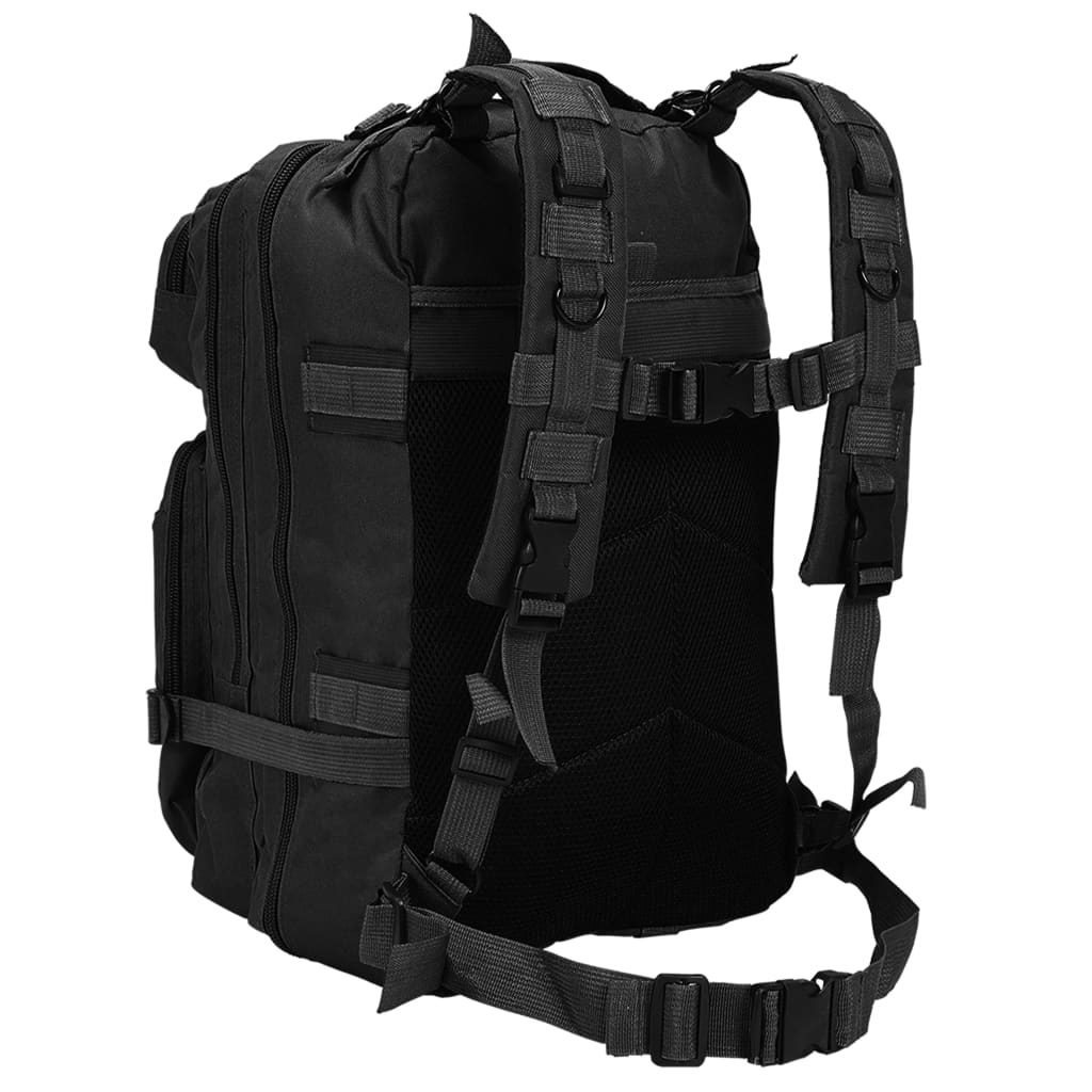 vidaXL Army-Style Backpack 50 L Black