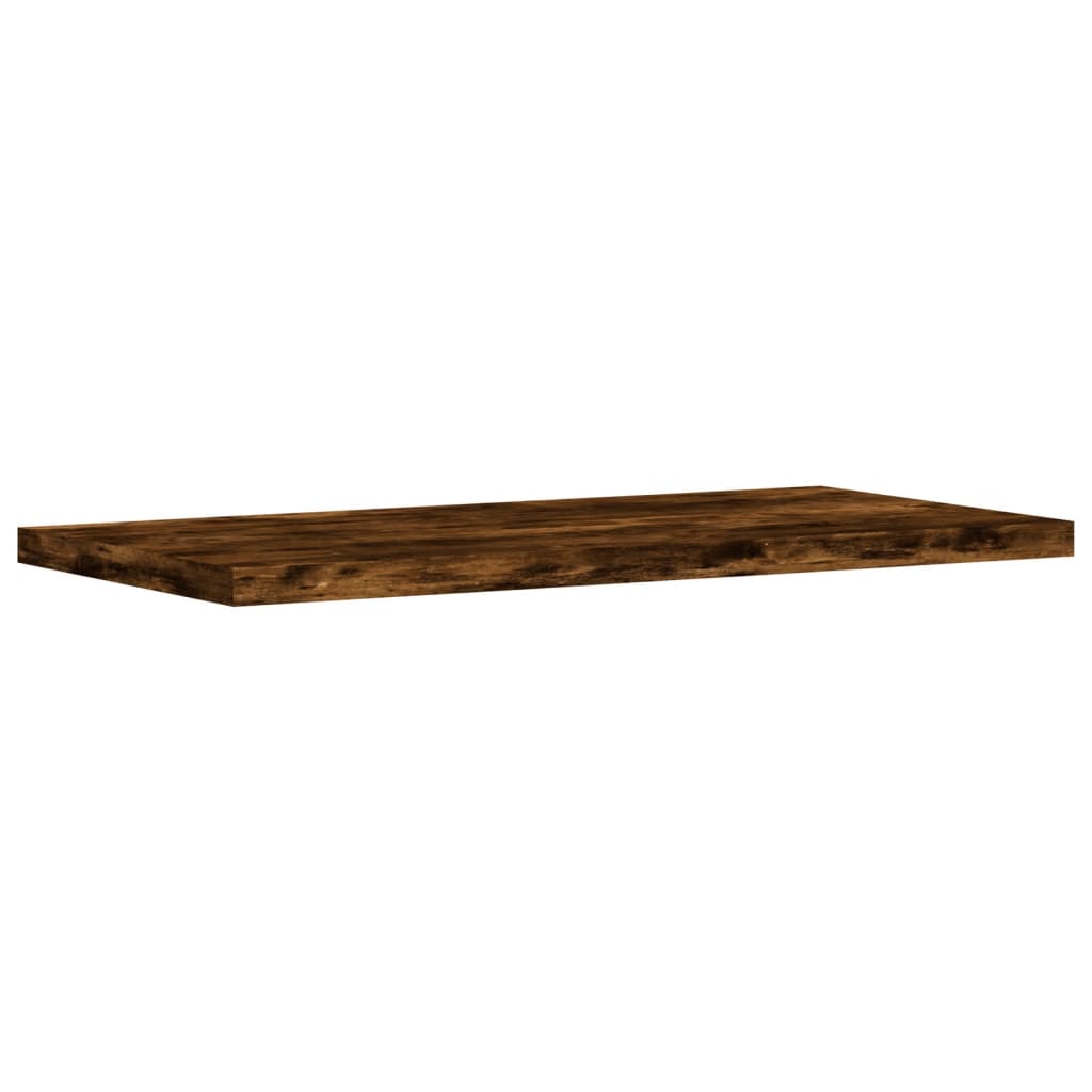 vidaXL Wall Shelves 8 pcs Smoked Oak 40x20x1.5 cm Engineered Wood