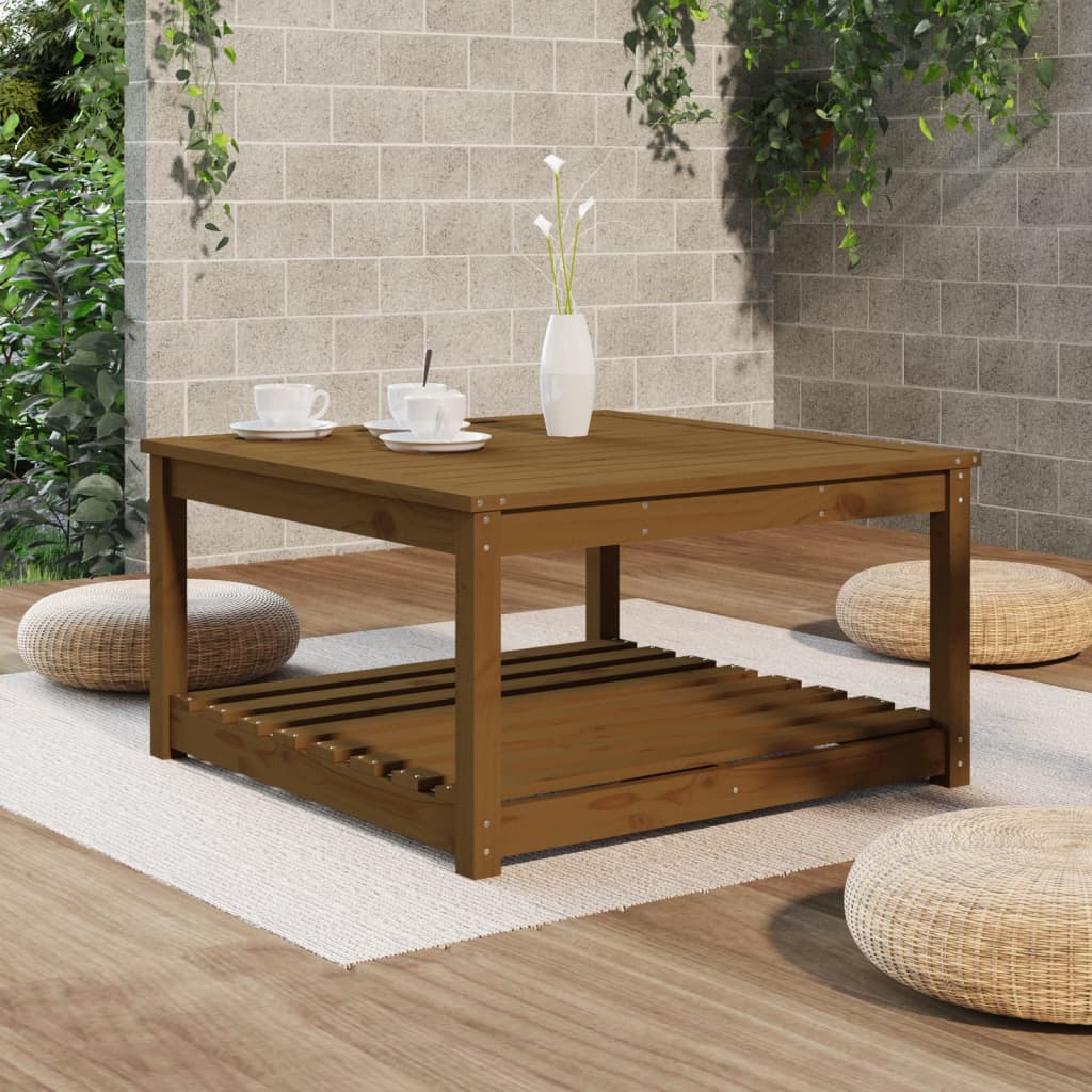 vidaXL Garden Table Honey Brown 82.5x82.5x45 cm Solid Wood Pine