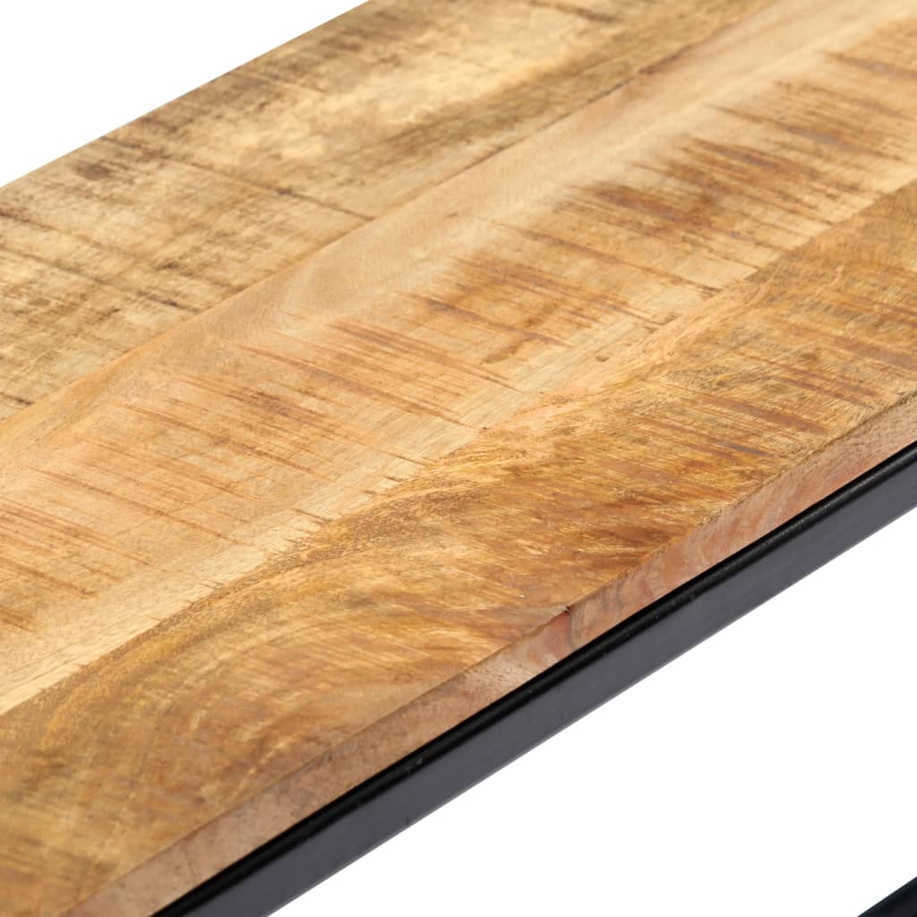 vidaXL Dining Bench 120 cm Solid Rough Mango Wood