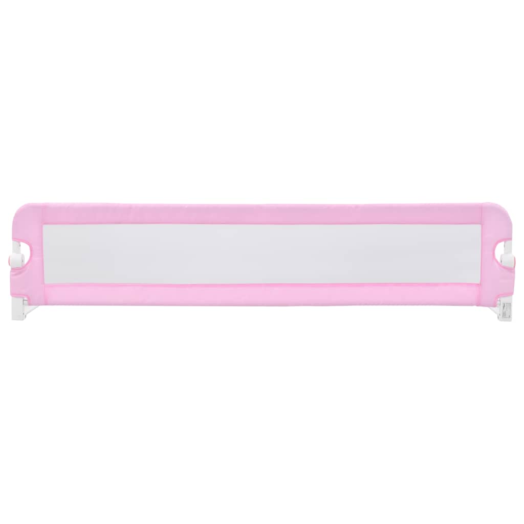 vidaXL Toddler Safety Bed Rail Pink 180x42 cm Polyester vidaXL.co.uk