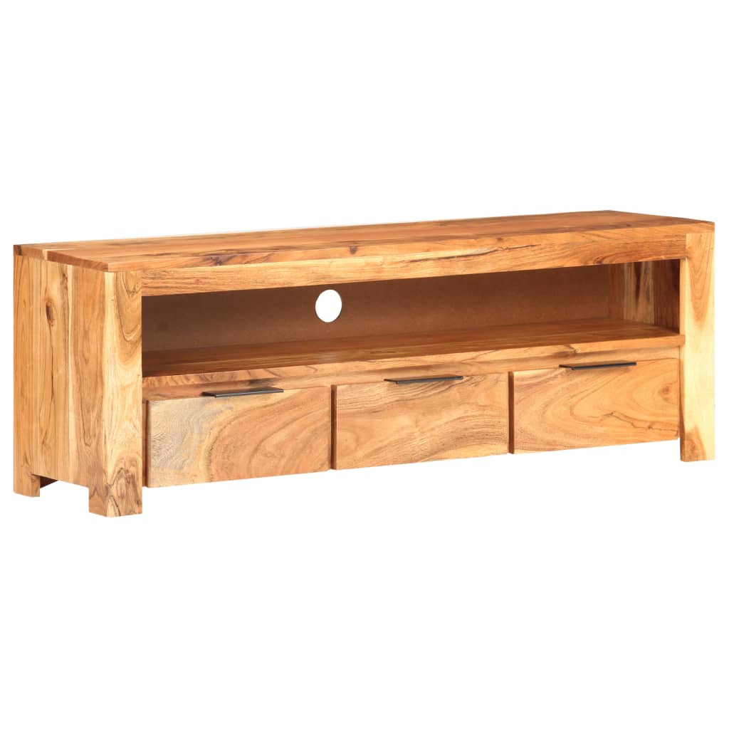 vidaXL TV Cabinet 119x30x41 cm Solid Acacia Wood