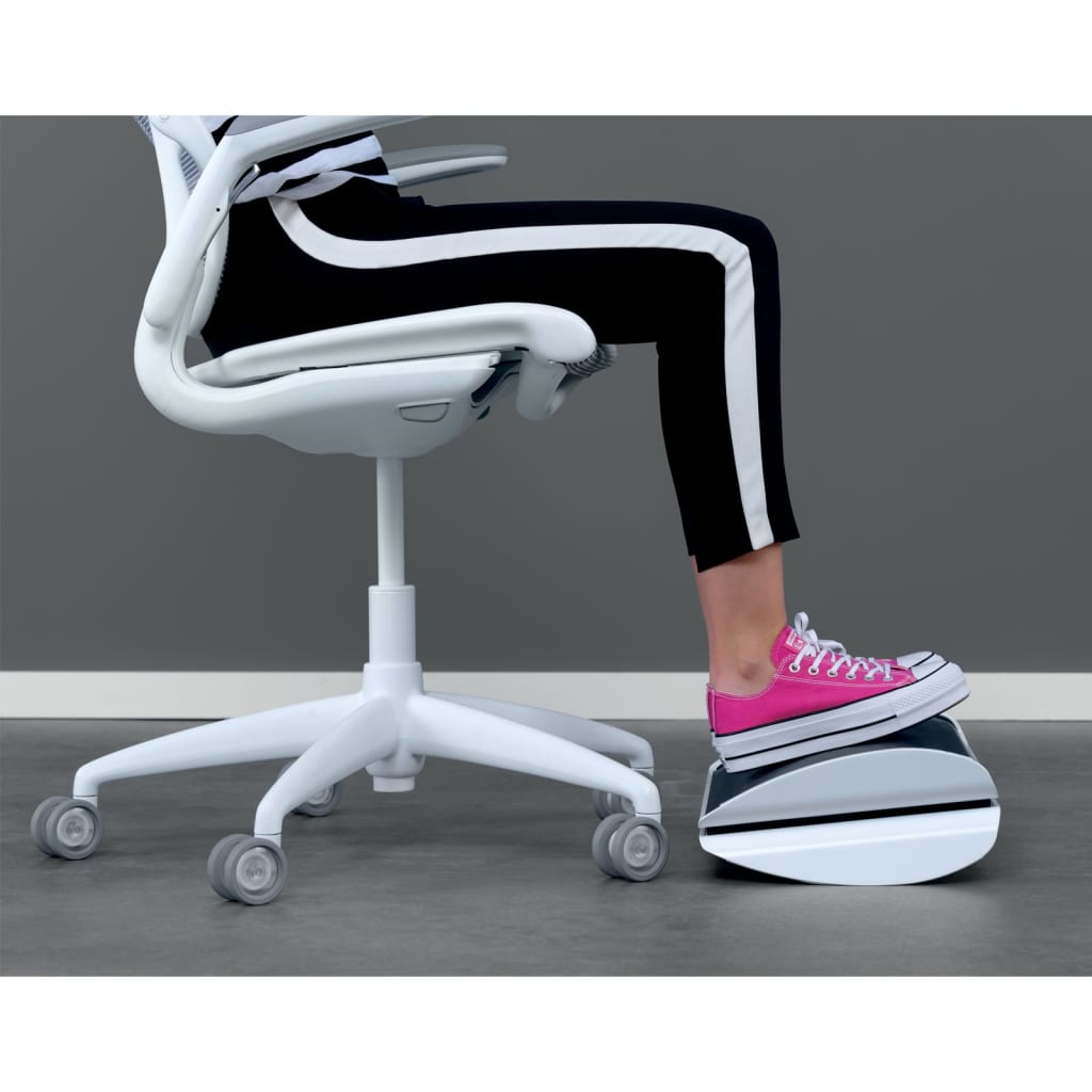 Leitz Ergonomic Adjustable Footrest Ergo WOW Black and White
