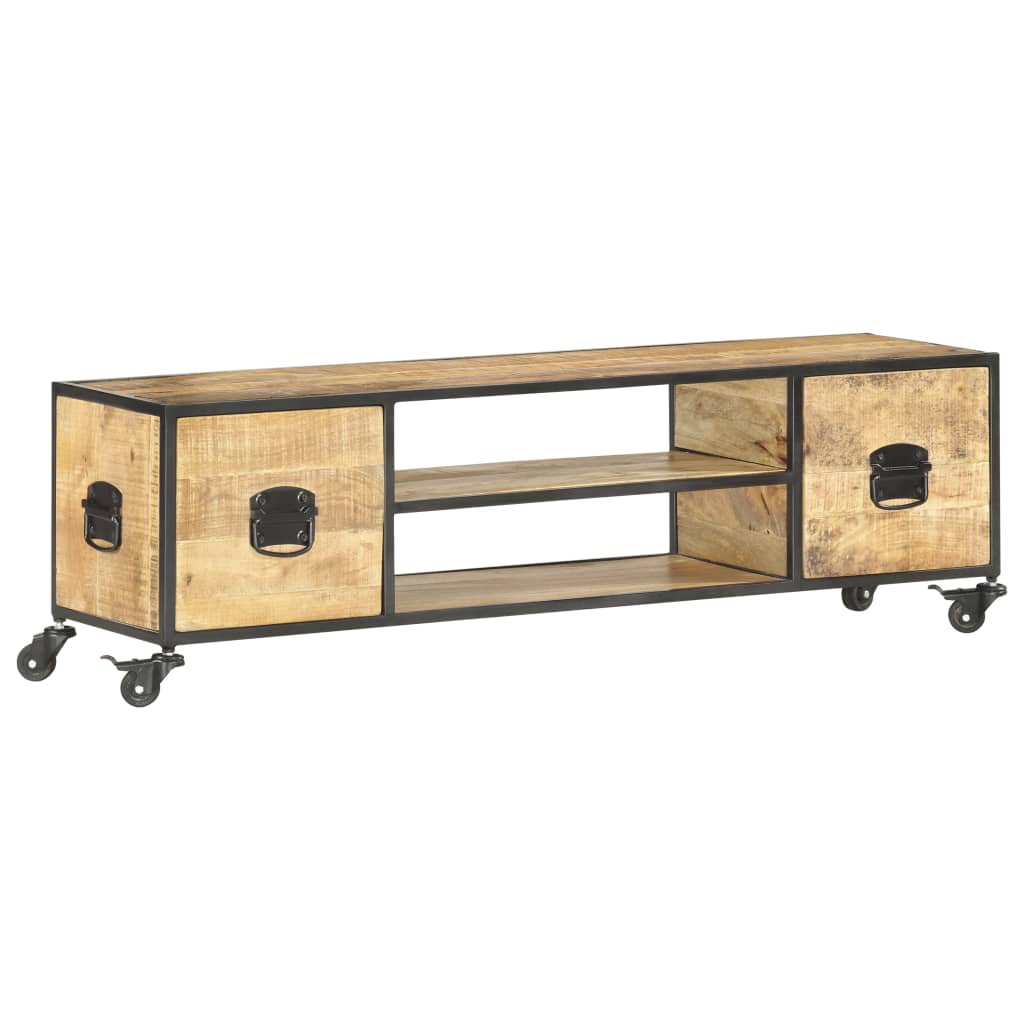 vidaXL TV Cabinet 130x30x39 cm Solid Mango Wood