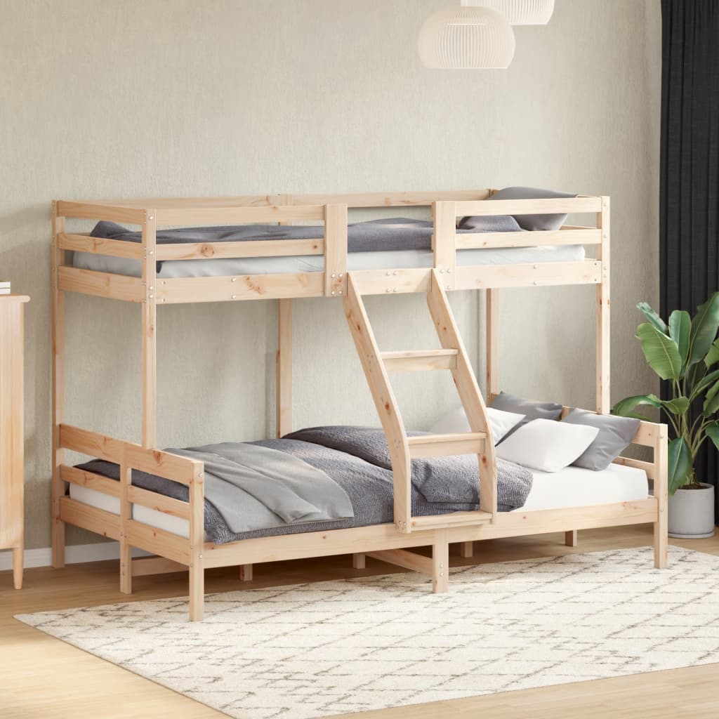 vidaXL Bunk Bed 90x200/120x200 cm Solid Wood Pine