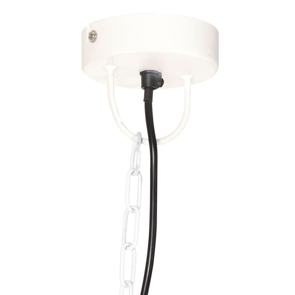 vidaXL Industrial Vintage Hanging Lamp 25 W White Round 41 cm E27