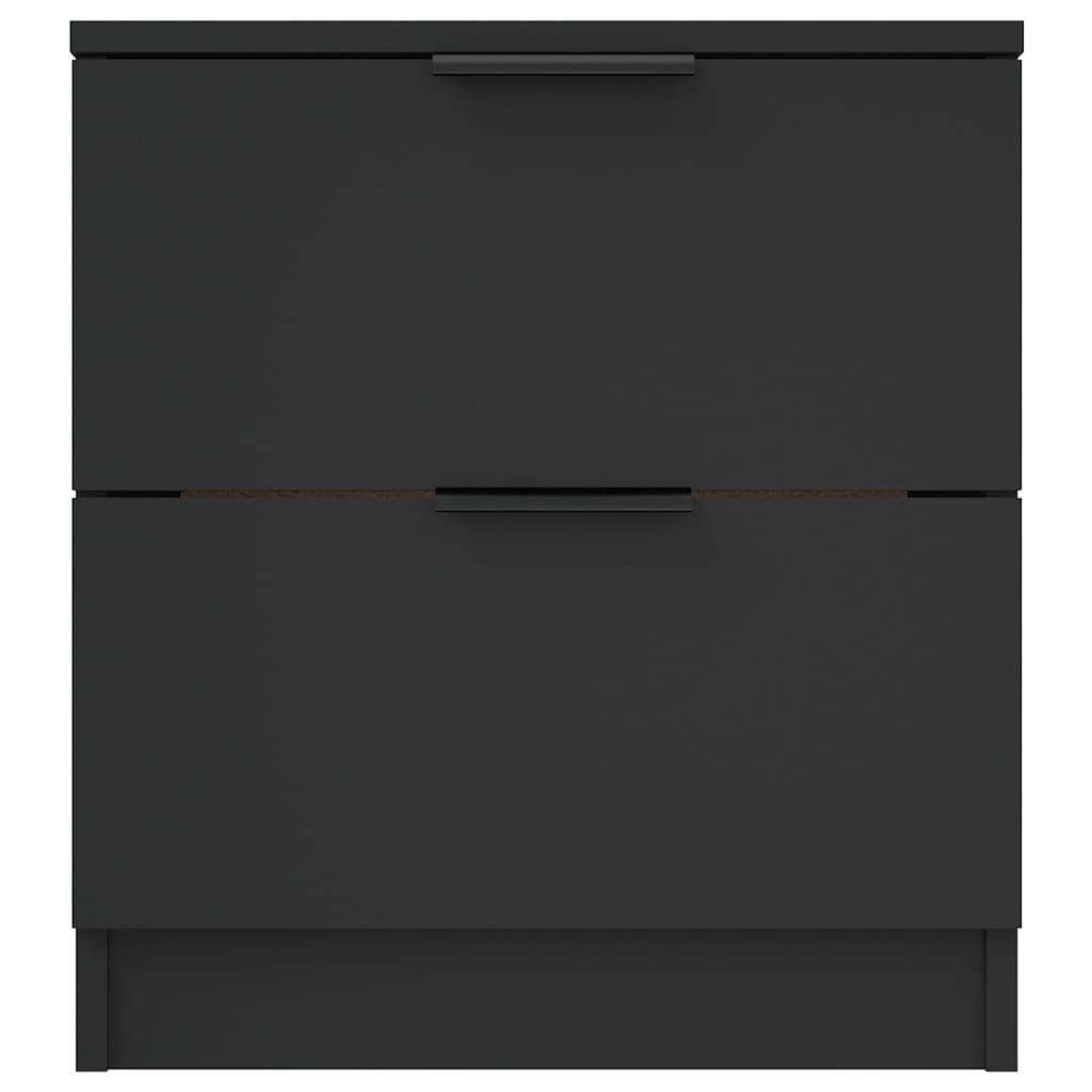 vidaXL Bedside Cabinets 2 pcs Black Engineered Wood
