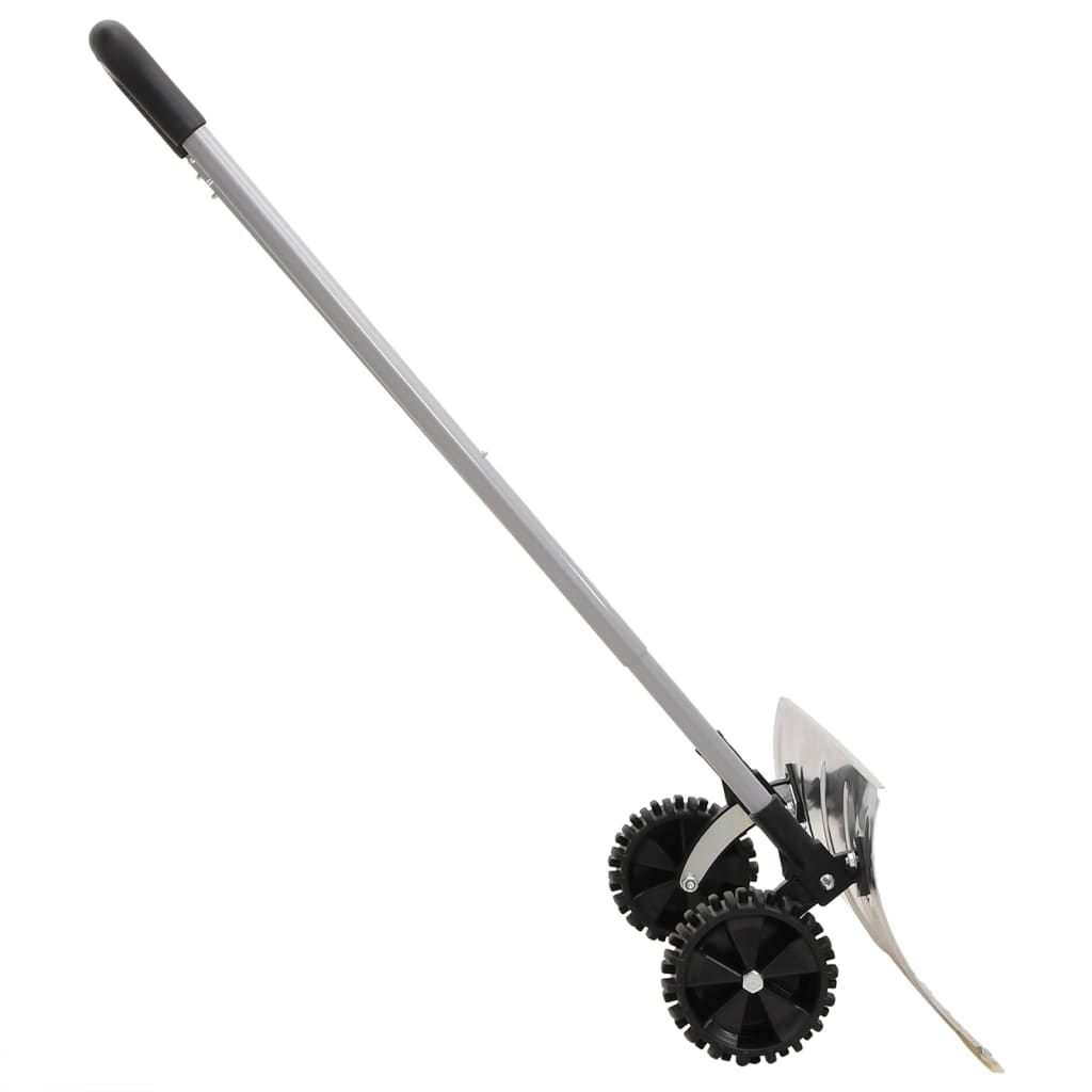 vidaXL Snow Shovel with Extendable Handle Silver 61 cm Blade Steel