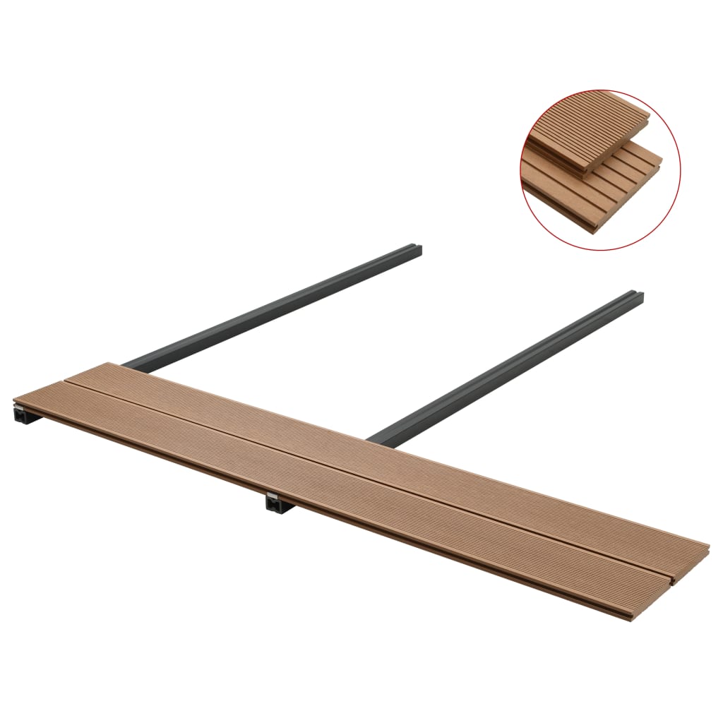 vidaXL WPC Solid Decking Boards with Accessories 20 m² 2.2 m Teak