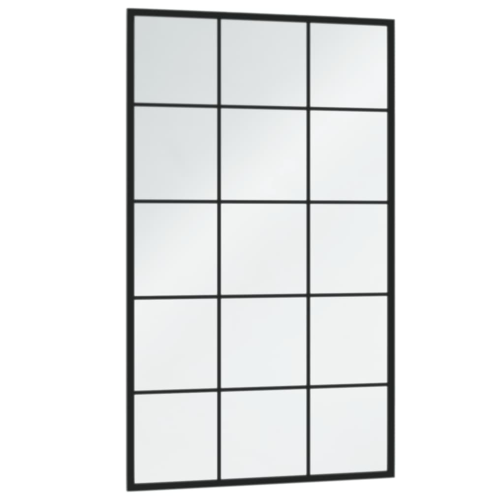 vidaXL Wall Mirror Black 100x60 cm Metal