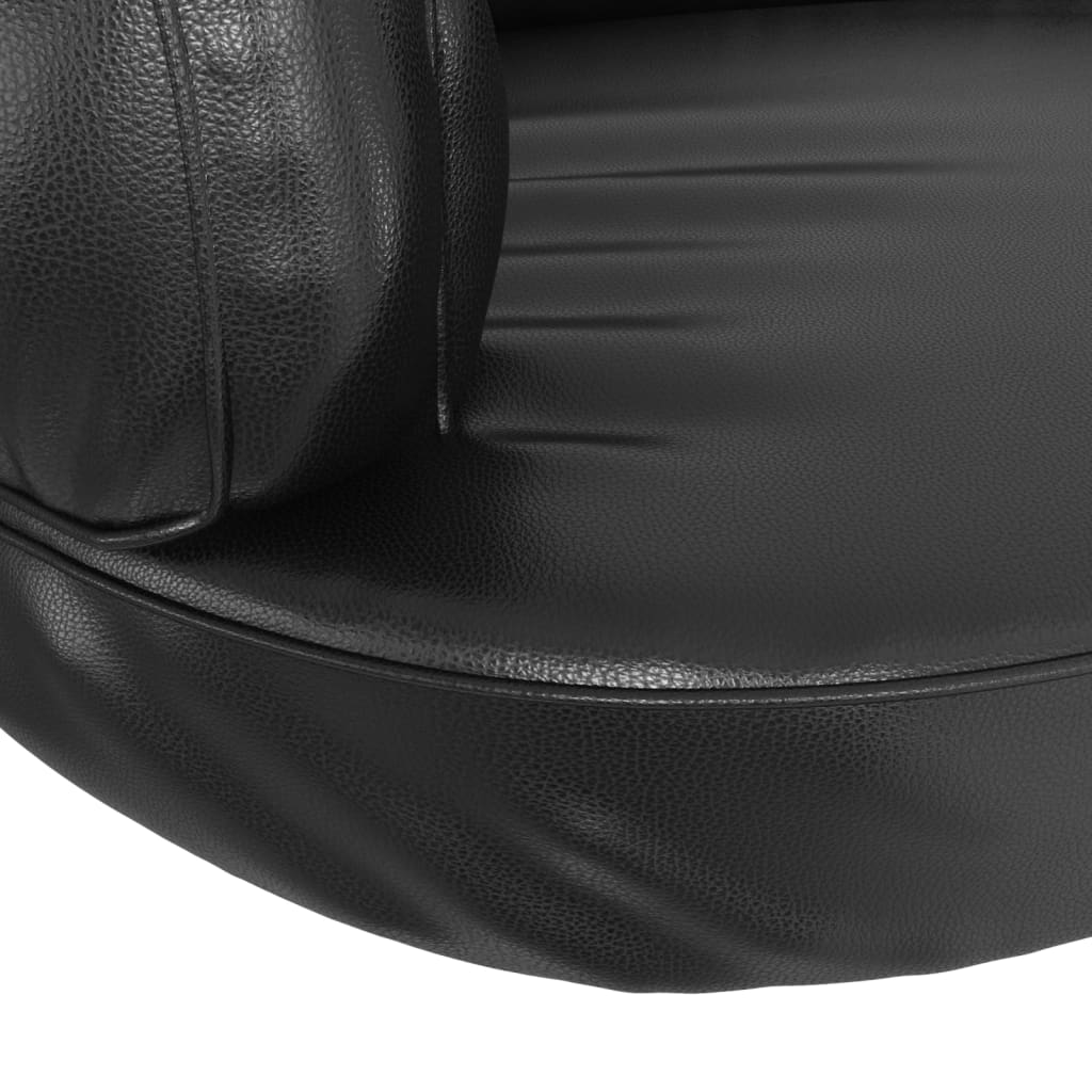 vidaXL Ergonomic Foam Dog Bed Black 88x65 cm Faux Leather