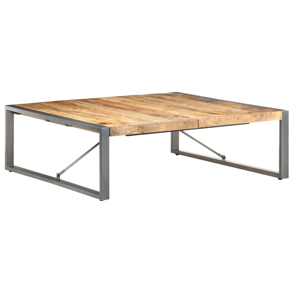 vidaXL Coffee Table 120x120x40 cm Rough Mango Wood
