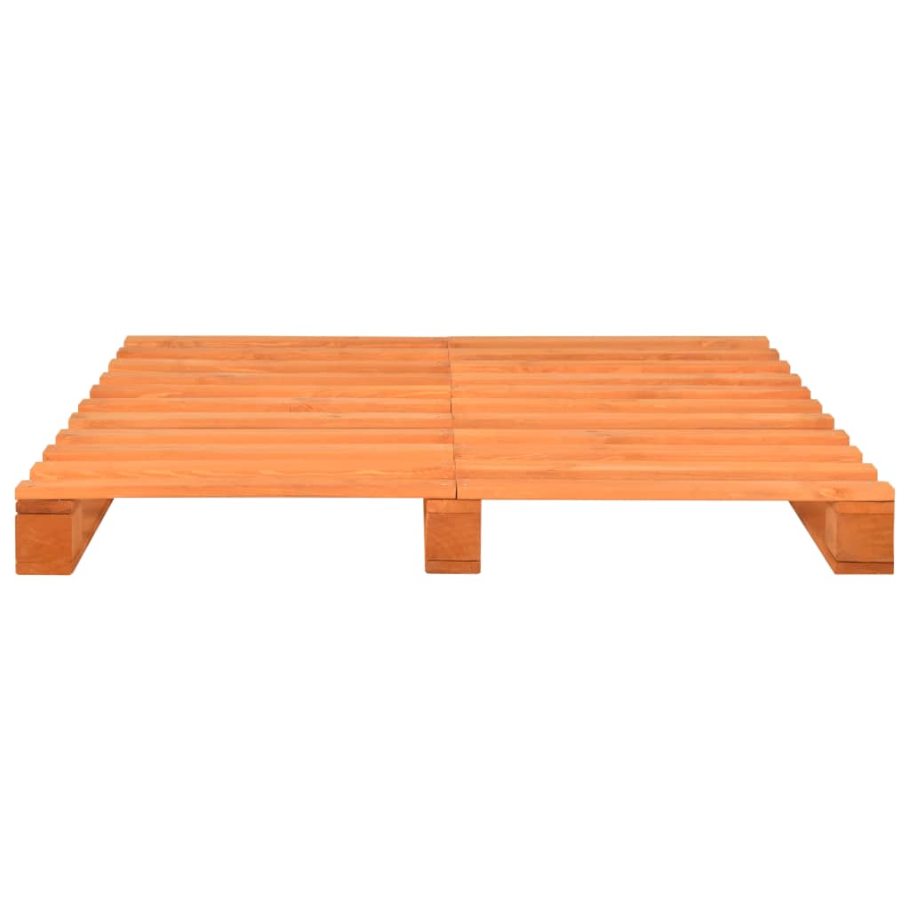 vidaXL Pallet Bed Frame Brown Solid Pine Wood 140x200 cm