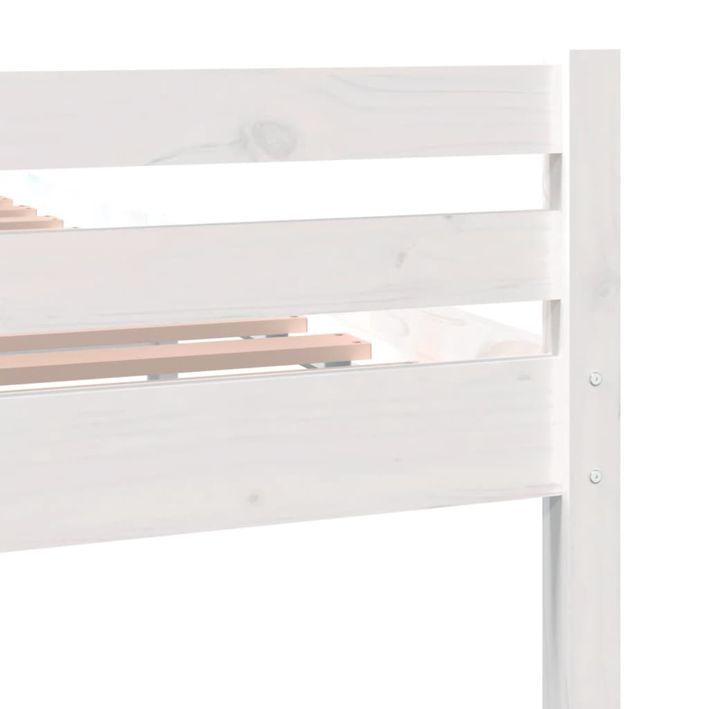 vidaXL Bed Frame White Solid Wood 100x200 cm