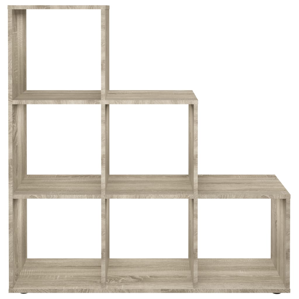 FMD Room Divider with 6 Compartments 104.3x32.6x106.5 cm Sand Oak