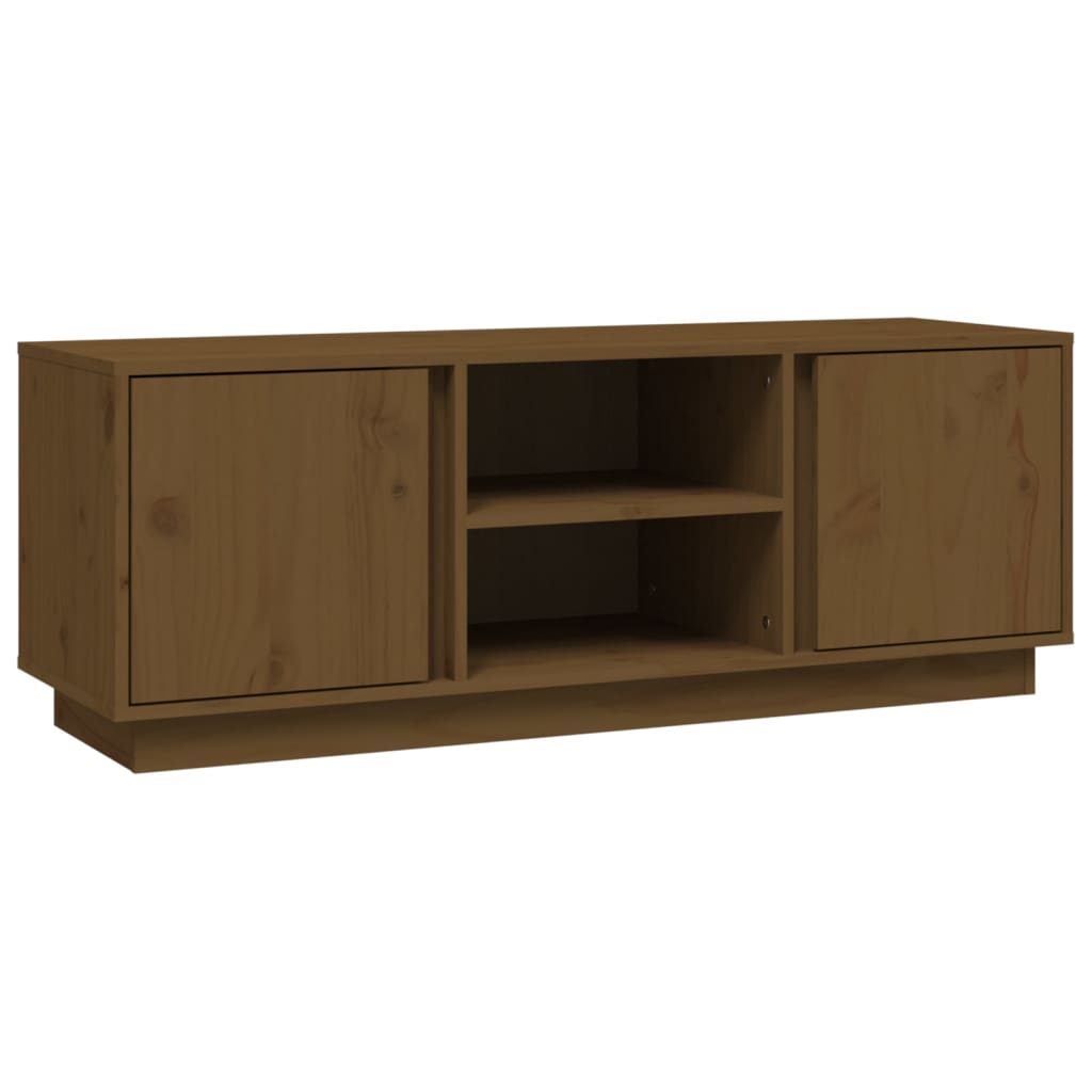 vidaXL TV Cabinet Honey Brown 110x35x40.5 cm Solid Wood Pine
