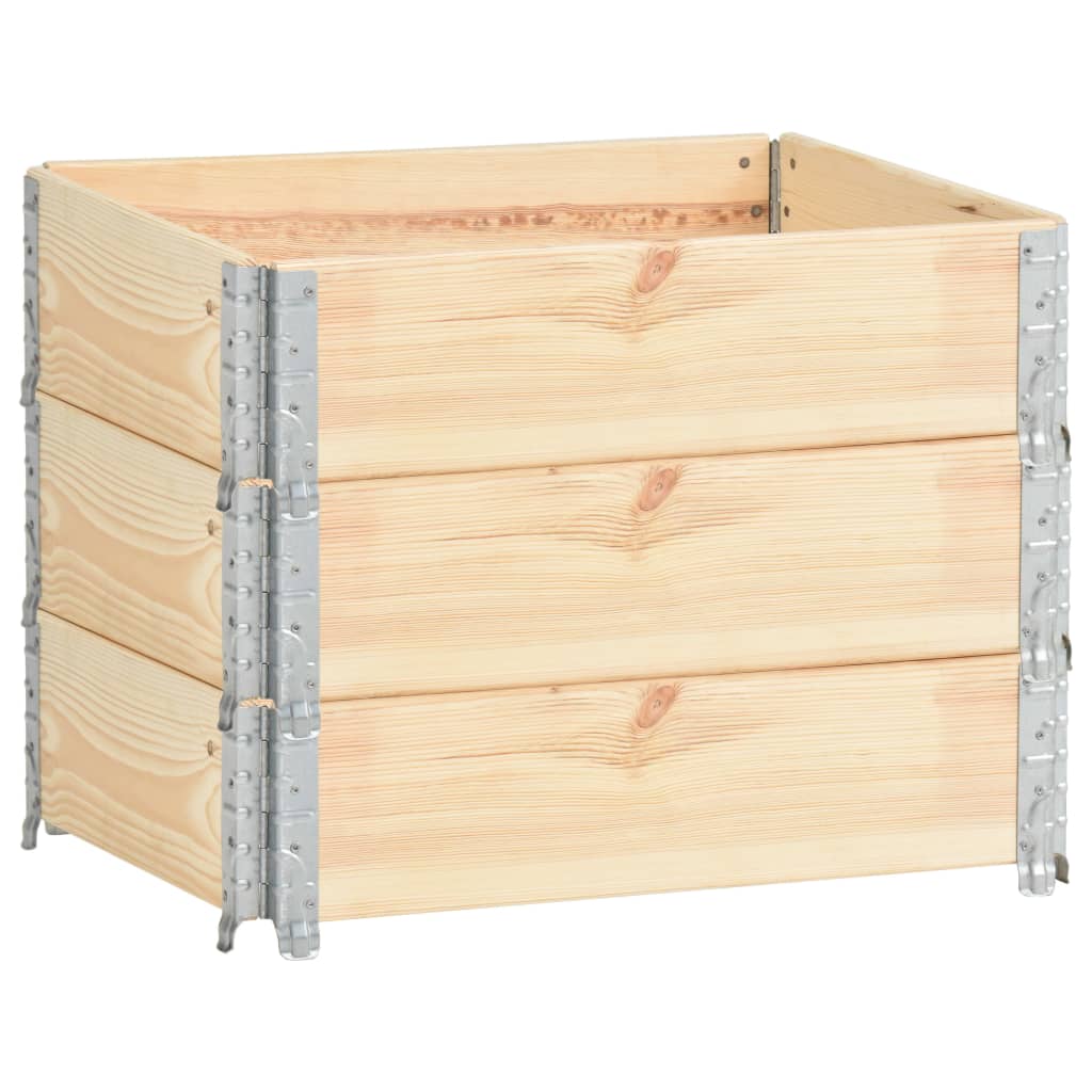 vidaXL Raised Beds 3 pcs 60x80 cm Solid Pine Wood (310049)