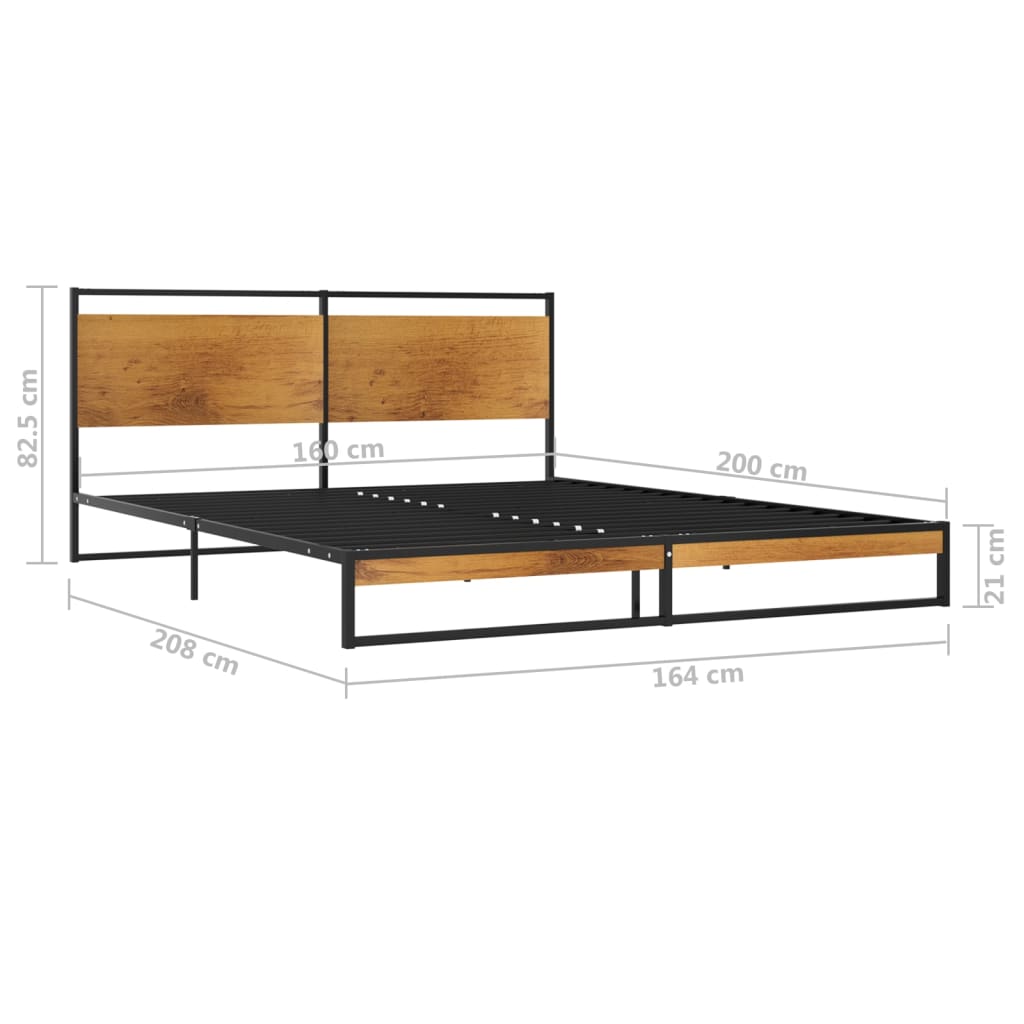 vidaXL Bed Frame Metal 160x200 cm
