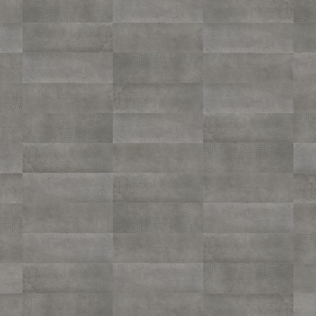 WallArt Leather Tiles Lyttelton Bluish Grey 16 pcs
