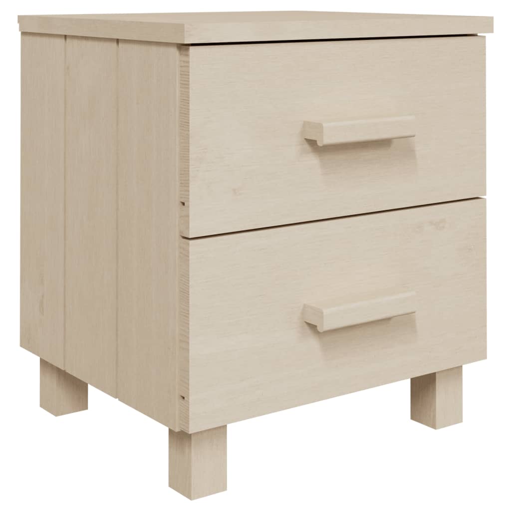 vidaXL Bedside Cabinets HAMAR 2 pcs Honey Brown 40x35x44.5cm Solid Wood