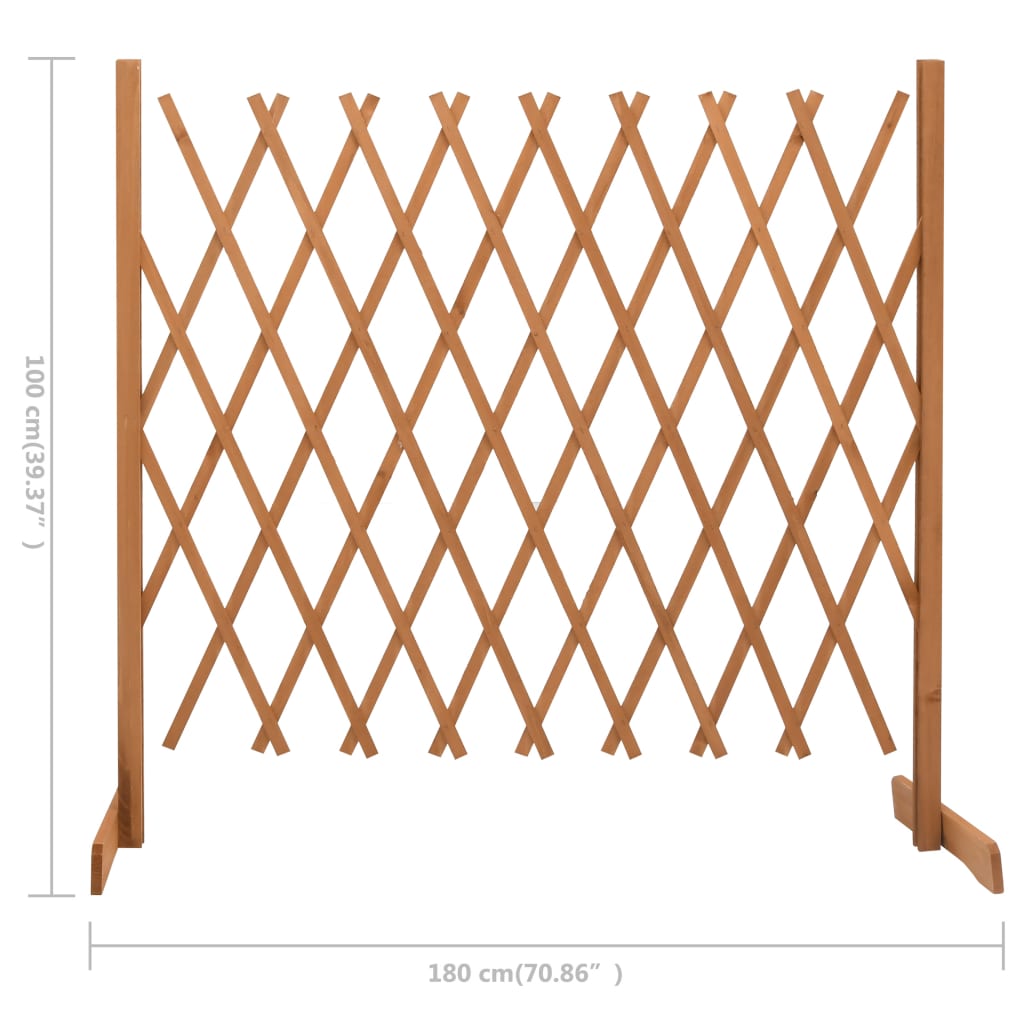 vidaXL Garden Trellis Fence Orange 180x100 cm Solid Firwood