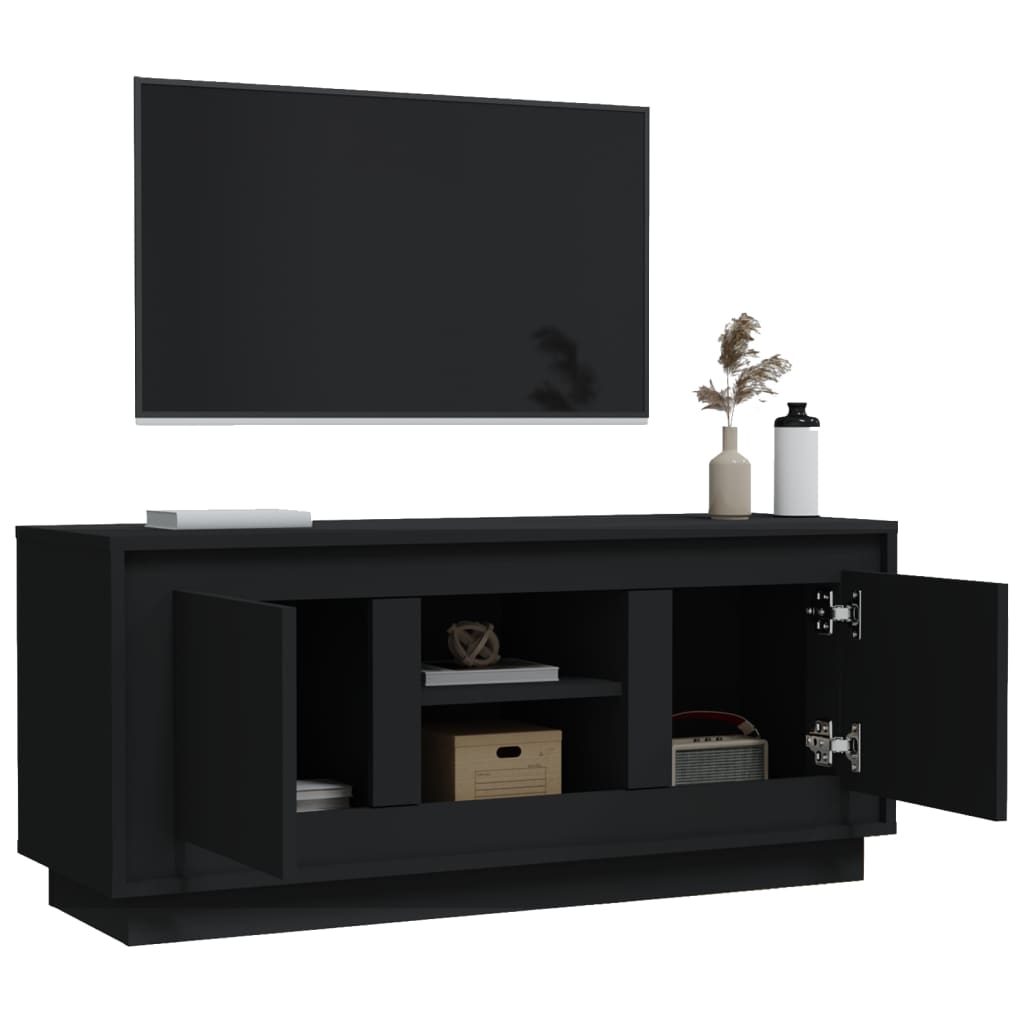 vidaXL TV Black 102x35x45 cm Engineered Wood vidaXL.co.uk