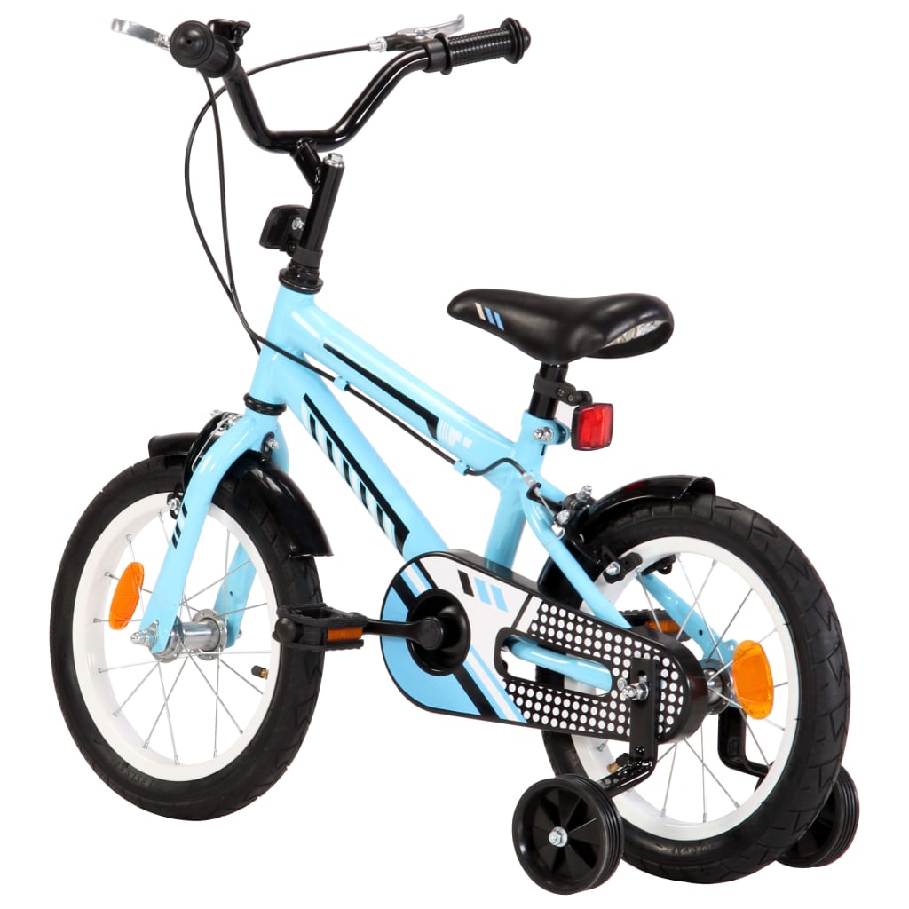 vidaXL Kids Bike 14 inch Black and Blue