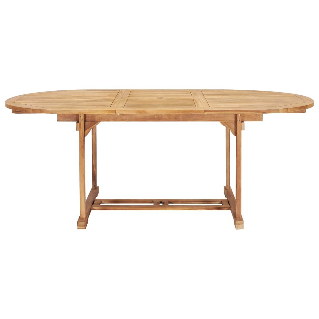 vidaXL Extending Garden Table 150-200x100x75 cm Solid Teak Wood