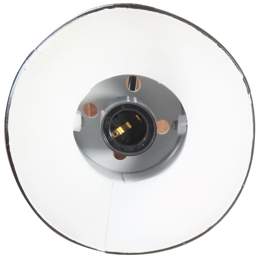 vidaXL Wall Lamp Industrial Style Black Round E27