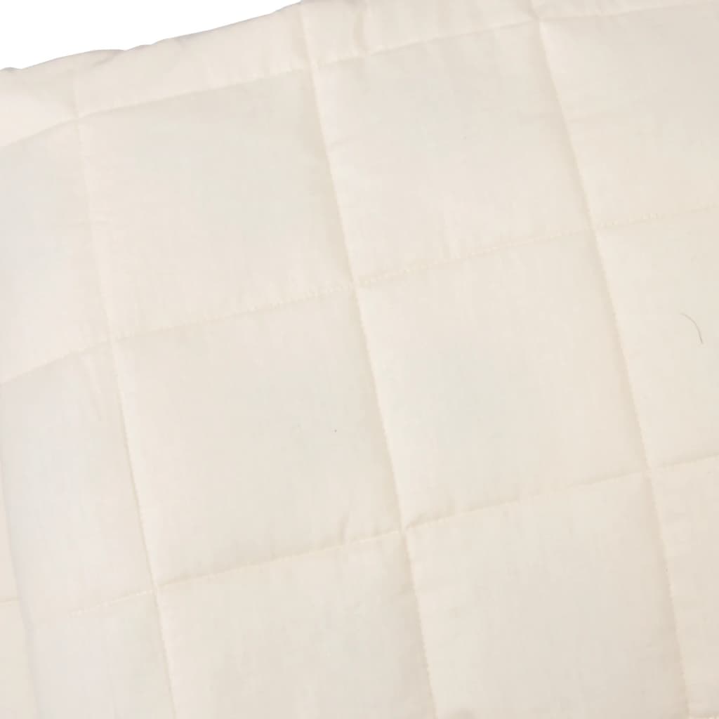 vidaXL Weighted Blanket Light Cream 220x260 cm 15 kg Fabric