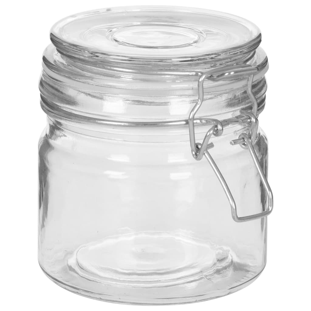 vidaXL Storage Jars with Clip Closure 6 pcs 500 ml