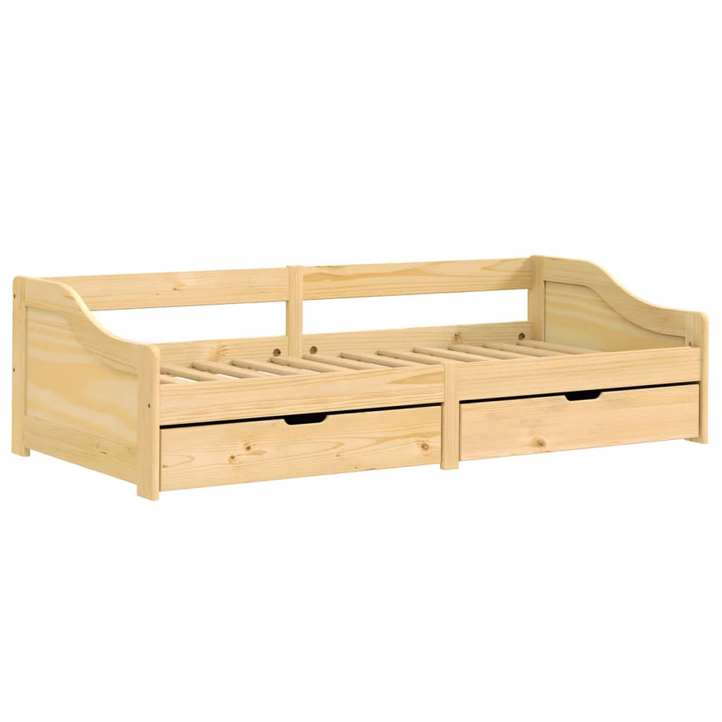 vidaXL Day Bed with 2 Drawers IRUN 90x200 cm Solid Wood Pine