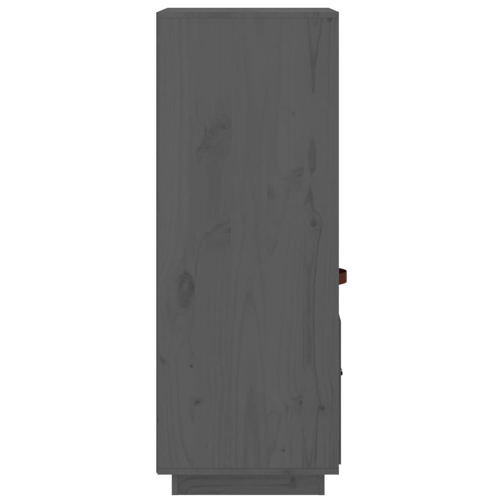 vidaXL Highboard Grey 34x40x108,5 cm Solid Wood Pine