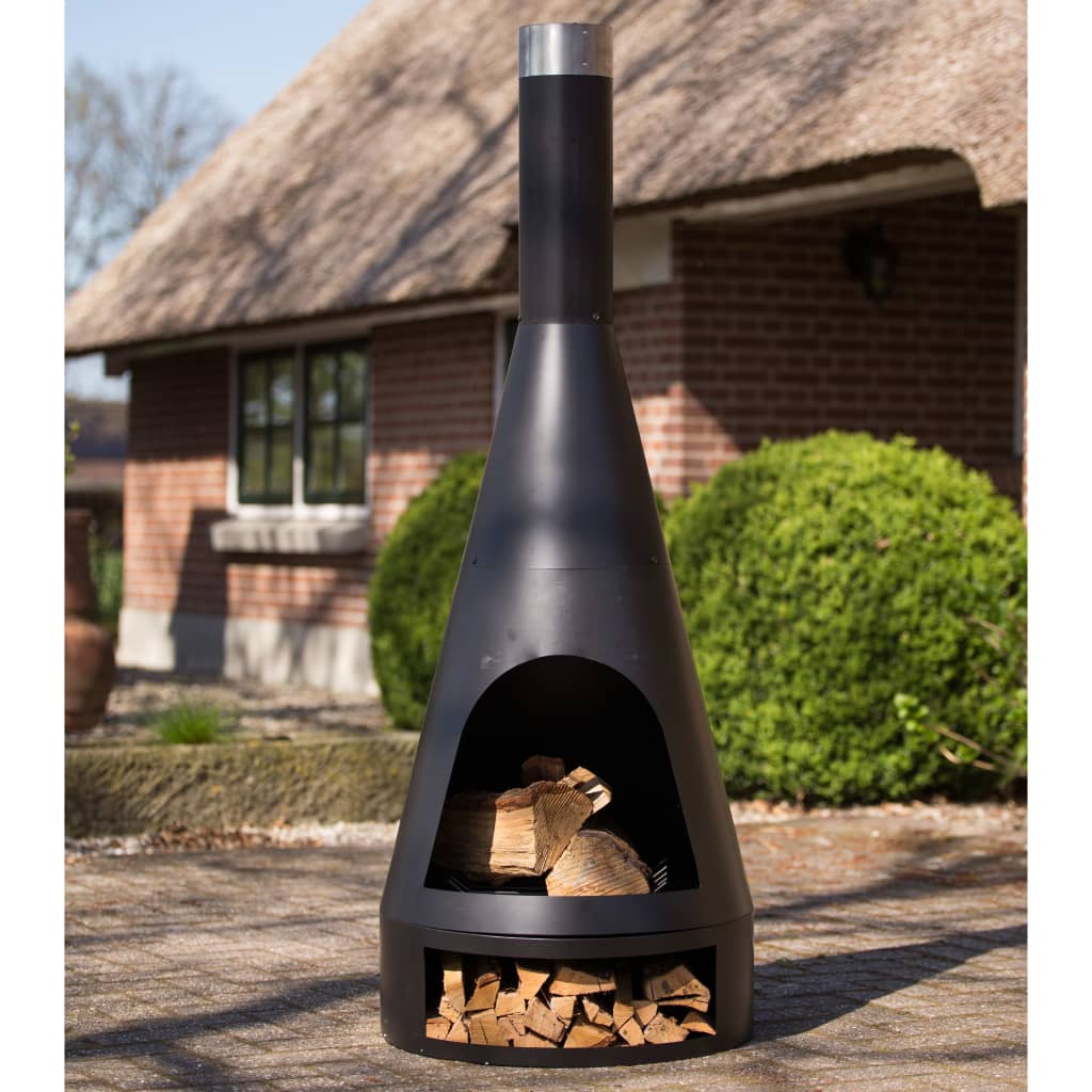 RedFire Fireplace Kingston 160x60cm Steel Matte Black