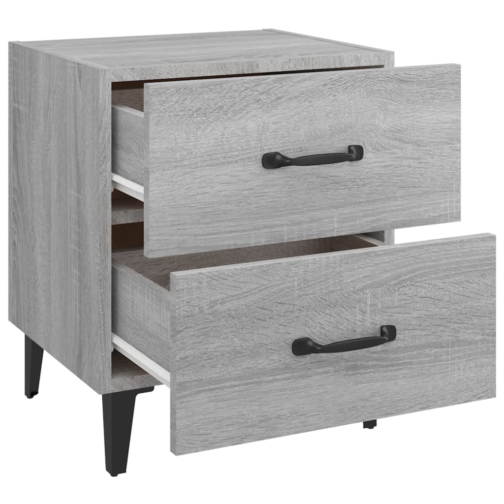vidaXL Bedside Cabinets 2 pcs Grey Sonoma 40x35x47.5 cm