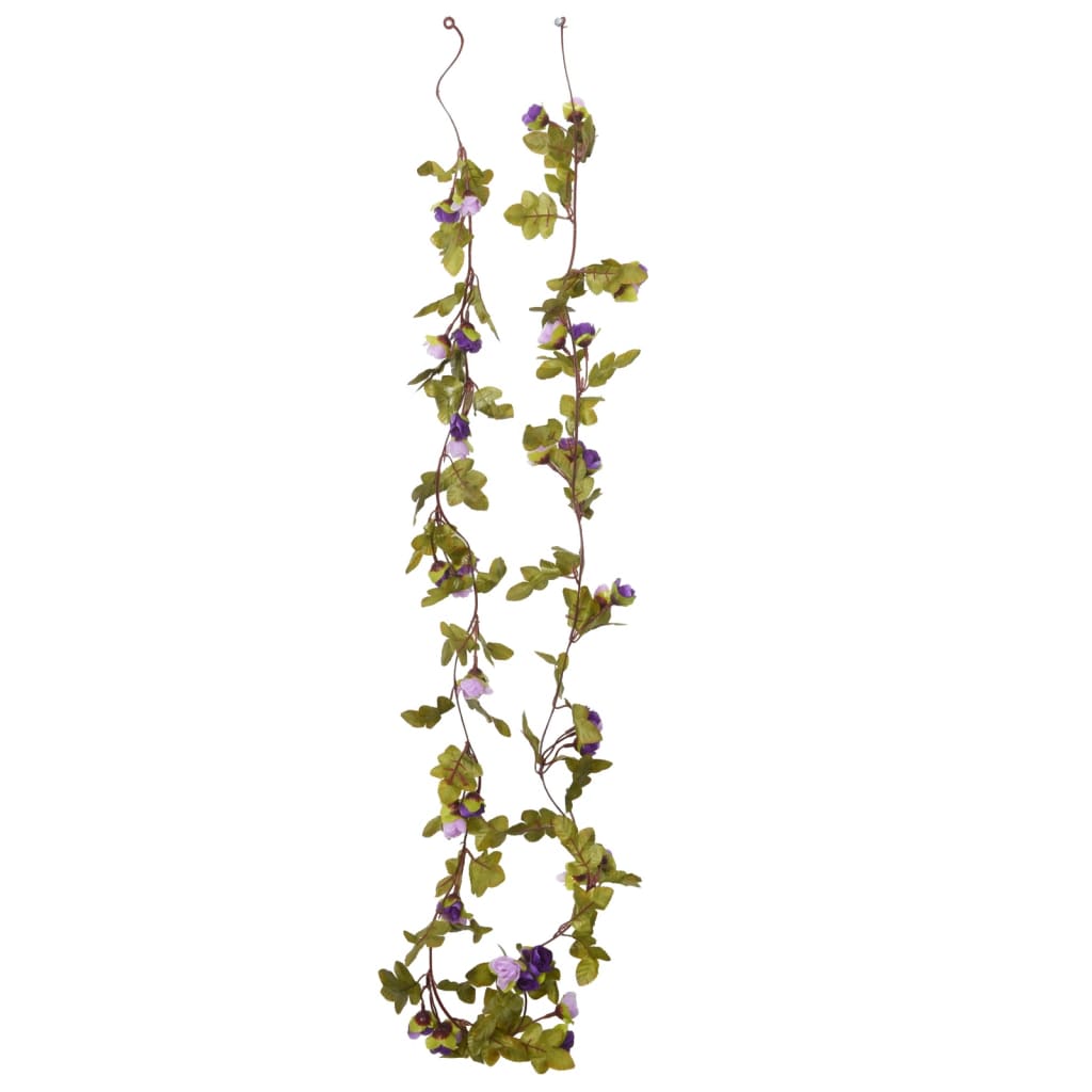 vidaXL Artificial Flower Garlands 6 pcs Light Purple 215 cm
