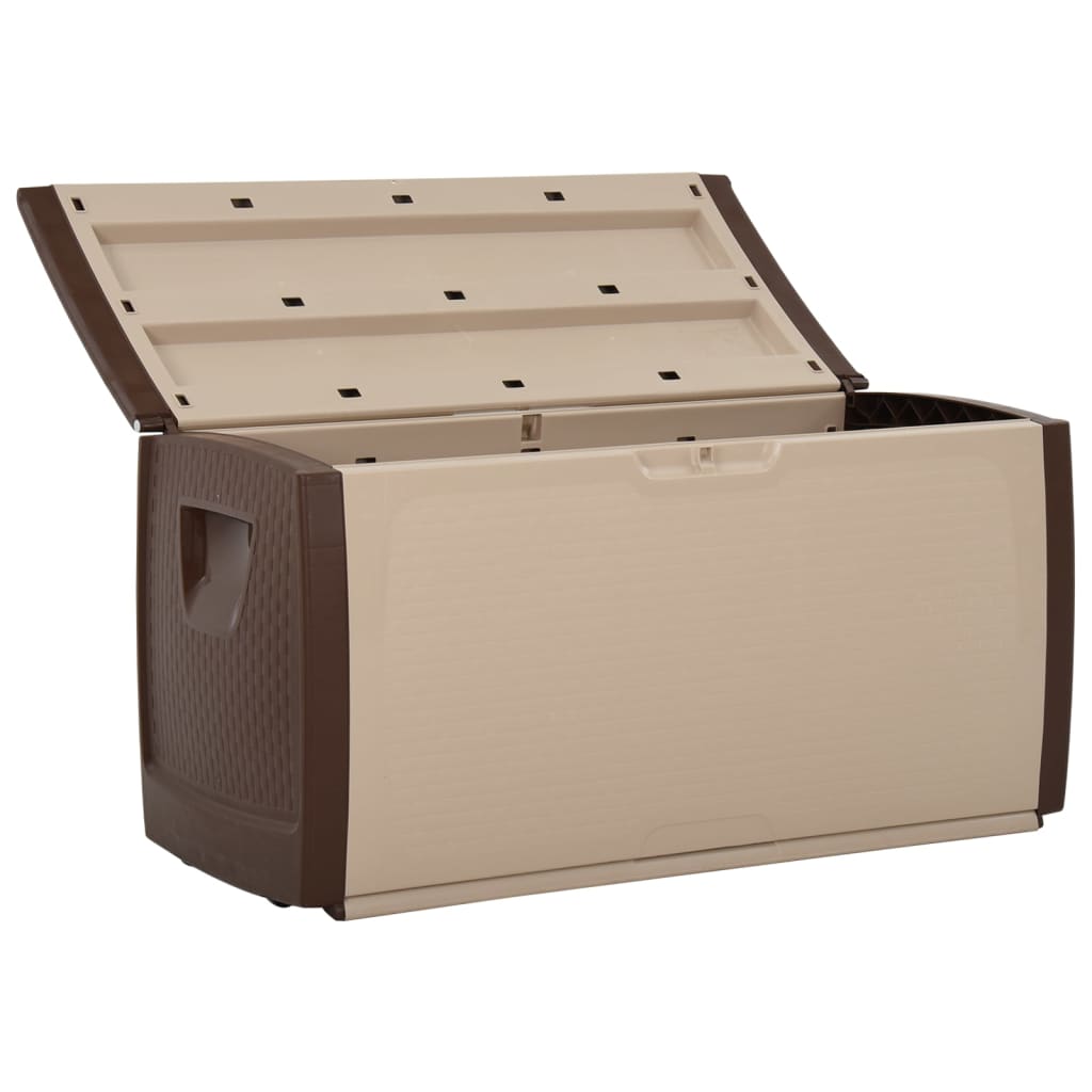 vidaXL Storage Box Beige and Brown 122x56x63 cm