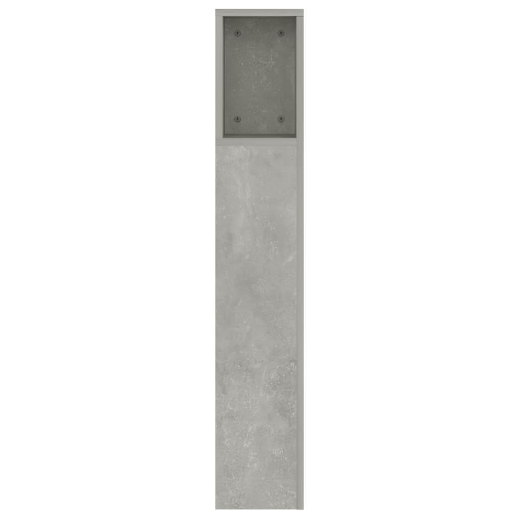vidaXL Headboard Cabinet Concrete Grey 160x18.5x104.5 cm