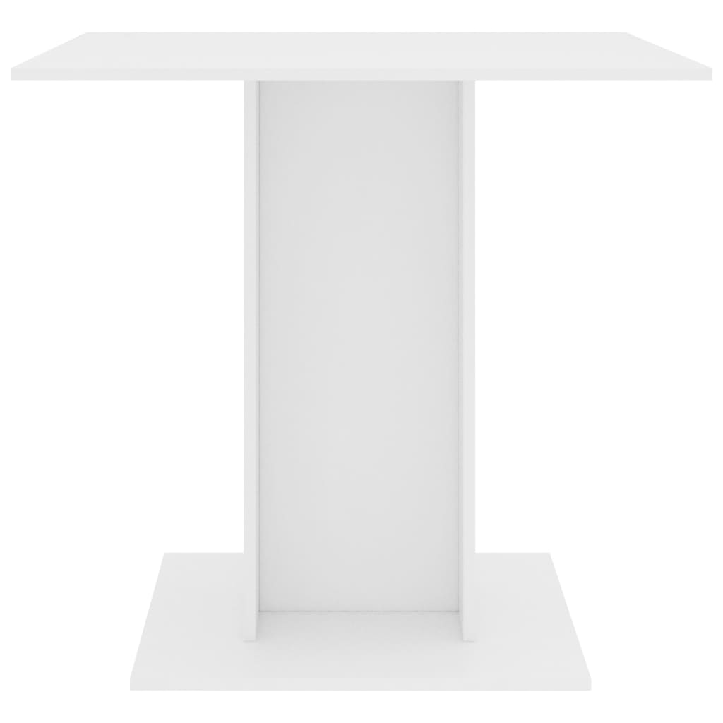 vidaXL Dining Table White 80x80x75 cm Chipboard