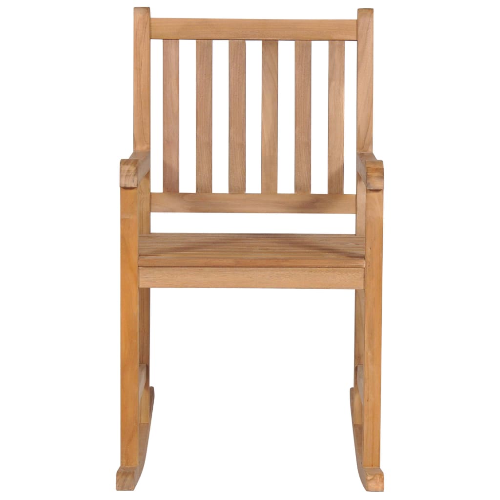 vidaXL Rocking Chair Solid Teak Wood
