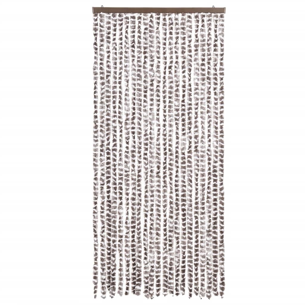 vidaXL Fly Curtain Taupe and White 90x200 cm Chenille