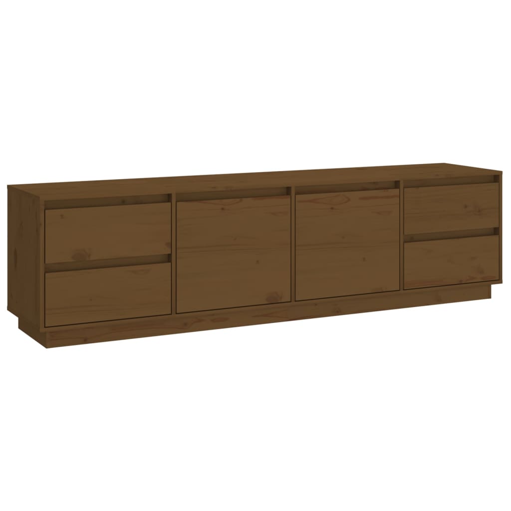 vidaXL TV Cabinet Honey Brown 176x37x47.5 cm Solid Wood Pine