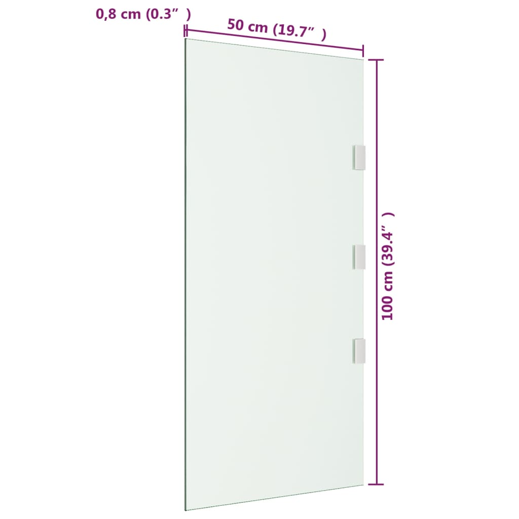 vidaXL 2 Piece Side Panels for Door Canopy Transparent Tempered Glass