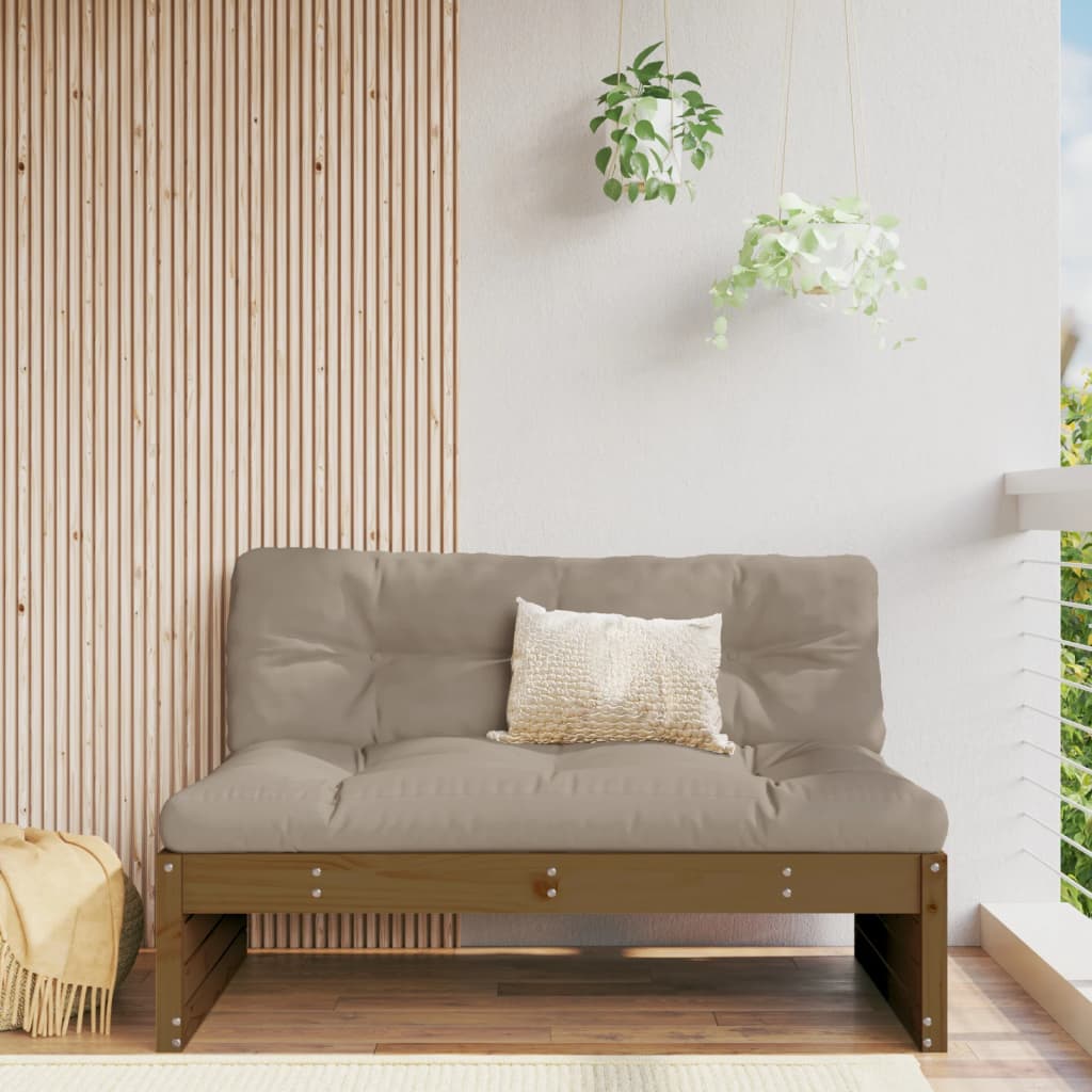 vidaXL Garden Middle Sofa Honey Brown 120x80 cm Solid Wood Pine