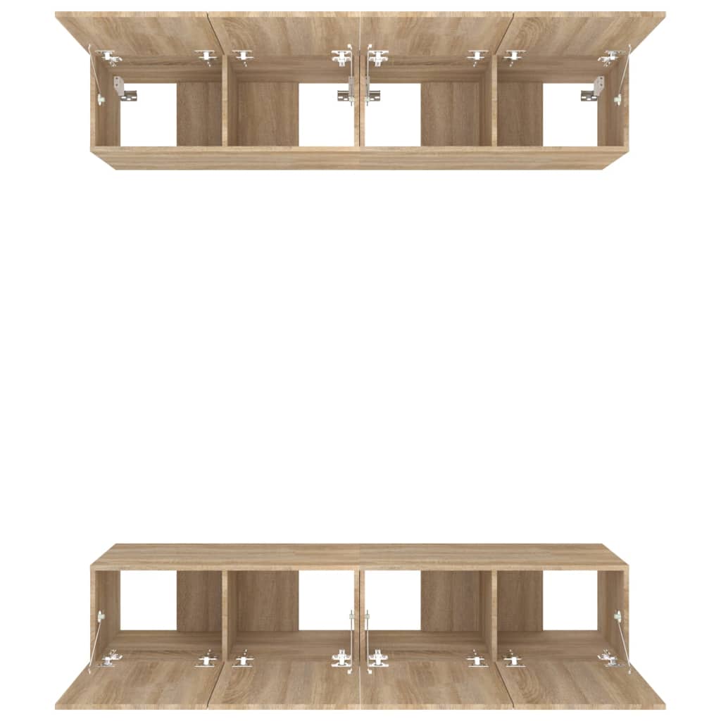 vidaXL TV Cabinets 4 pcs Sonoma Oak 80x30x30 cm Engineered Wood