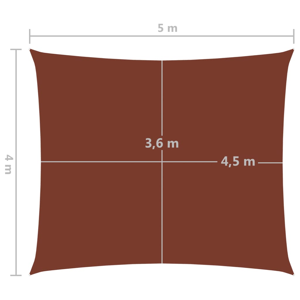 vidaXL Sunshade Sail Oxford Fabric Rectangular 4x5 m Terracotta
