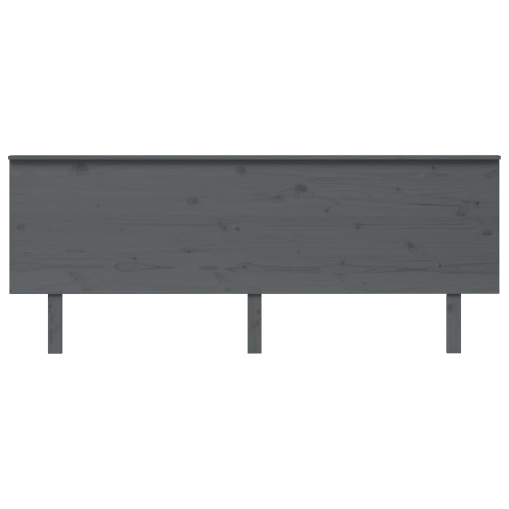 vidaXL Bed Headboard Grey 204x6x82.5 cm Solid Wood Pine