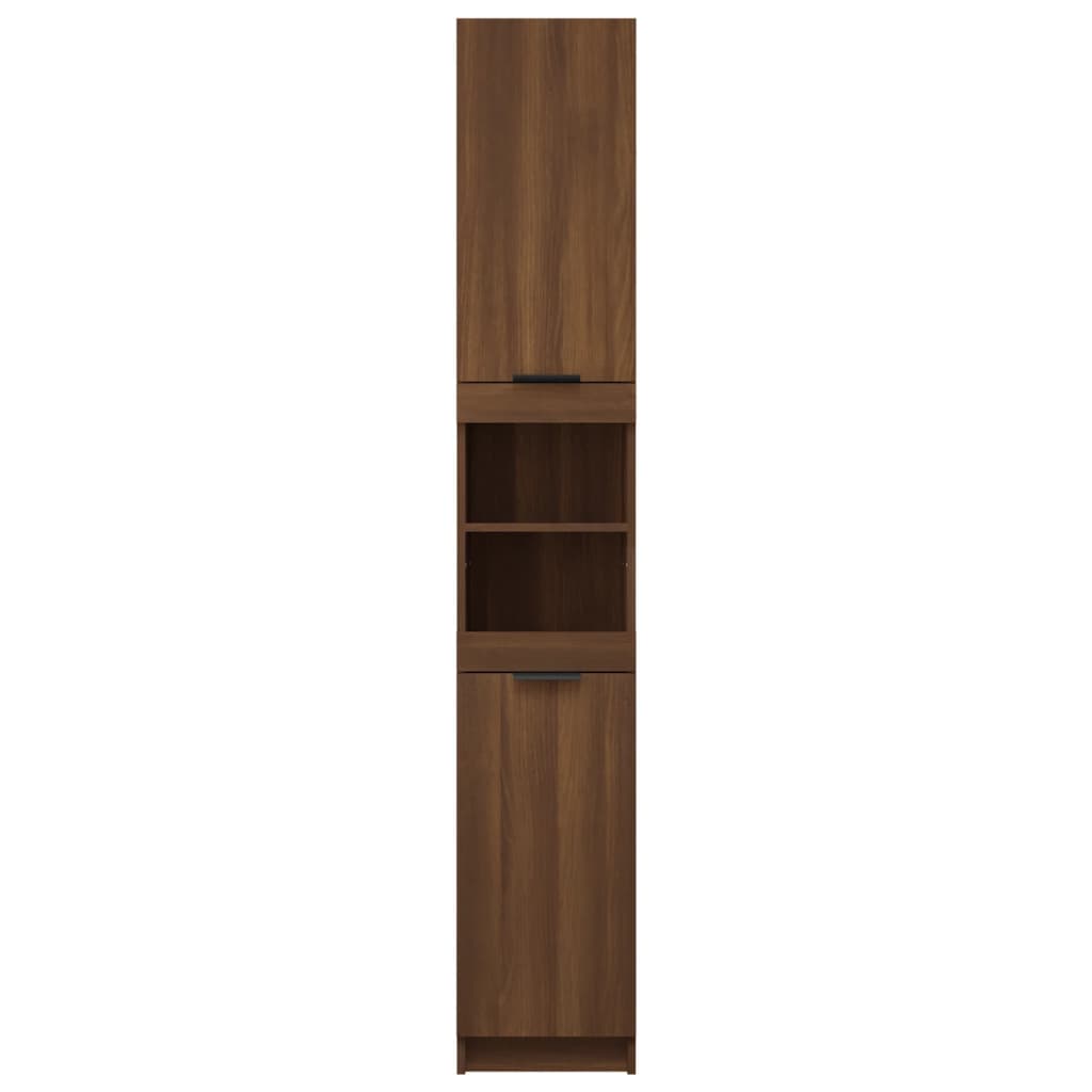 vidaXL Bathroom Cabinet Brown Oak 32x34x188.5 cm Engineered Wood
